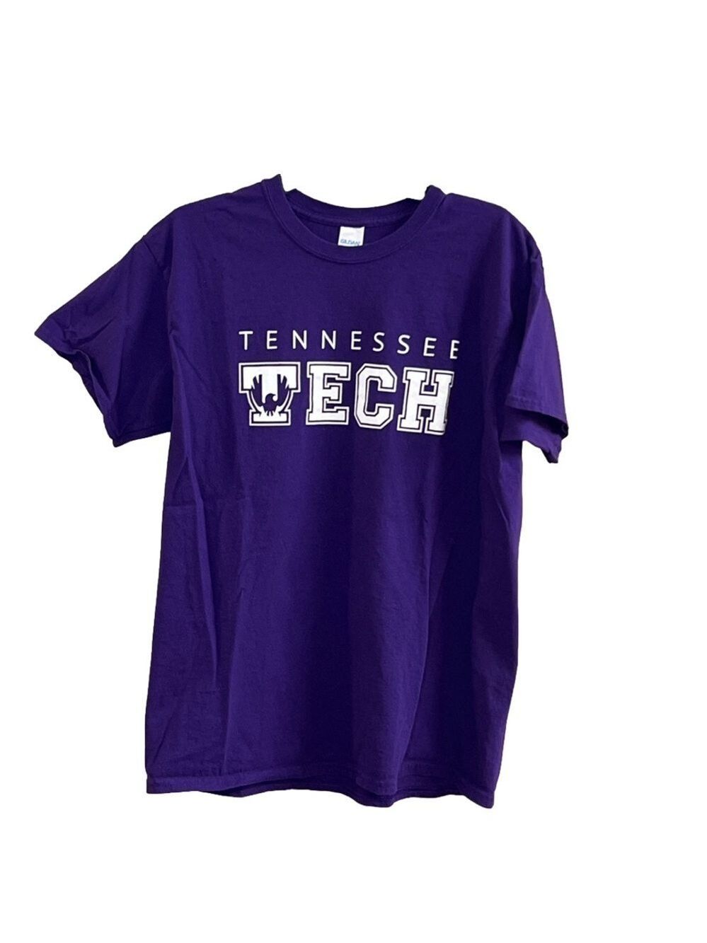Tennesse Tech University Gildan short sleeve, crewneck, purple T-shirt. Size L